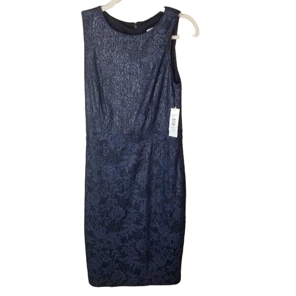 Badgley Mischka Womens Floral Sheath Dress Size 8 Wedding Guest Formal Cocktail